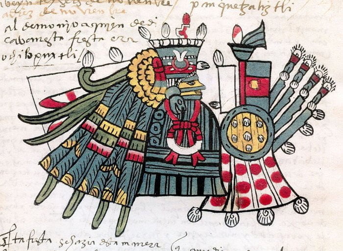 Huitzilopochtli, principal deidad mexica, representante de la guerra y el sol