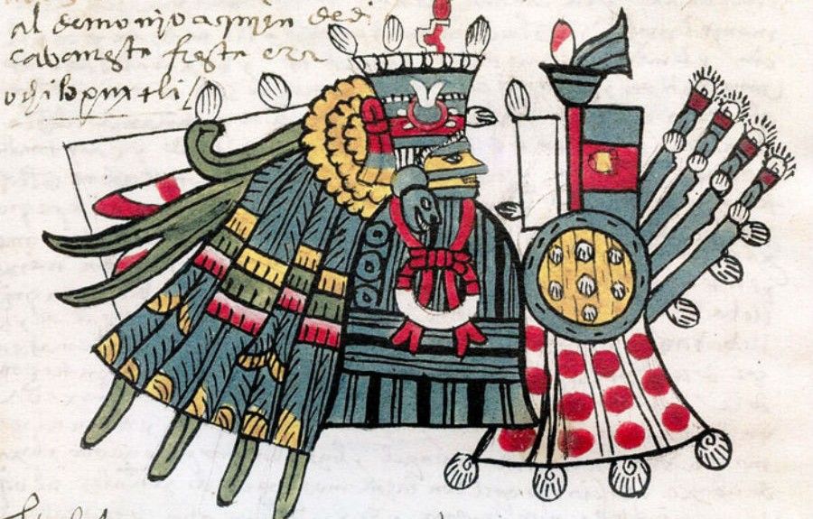 Huitzilopochtli, deidad de la guerra y representación del sol que vence a la luna cada día