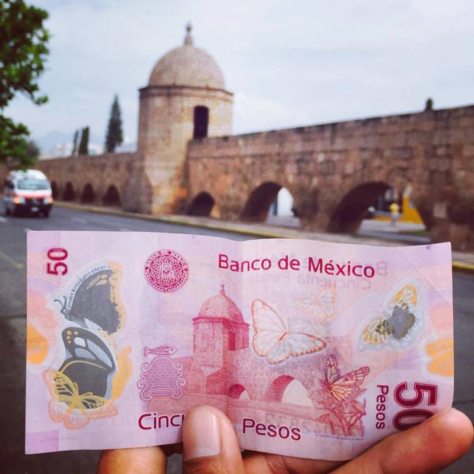 Acueducto de Morelia, el mejor conservado del país está en los billetes de 50 pesos.