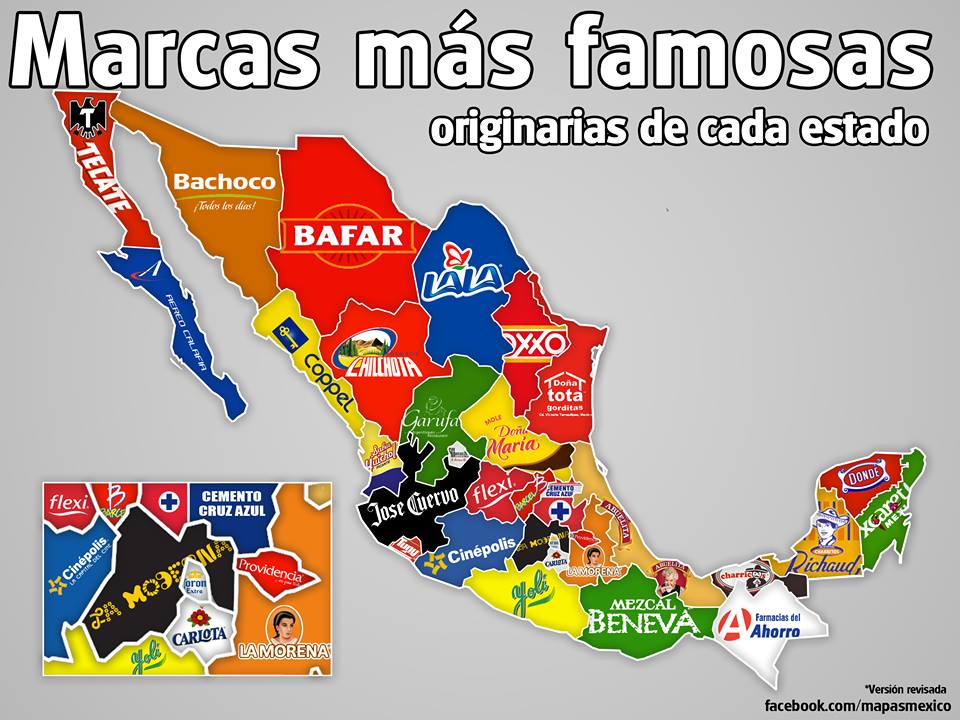marcas mapa mexico