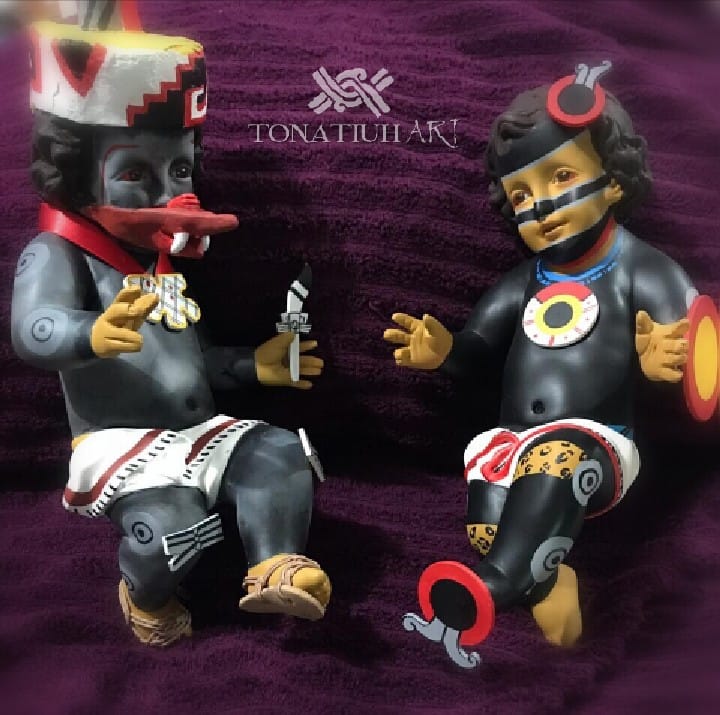 nino dios tonatiuh art tezcatlipoca quetzalcoatl