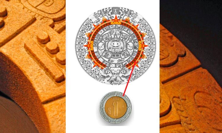 moneda 1 peso calendario azteca