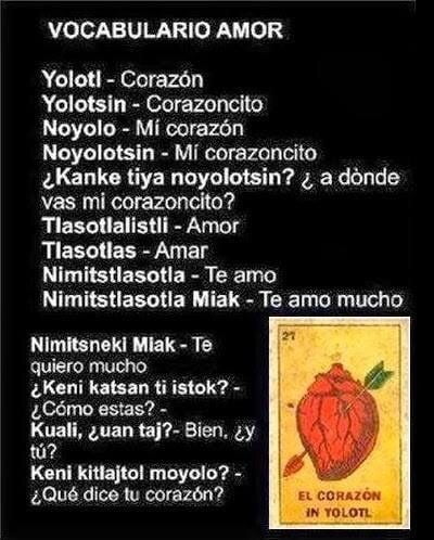 Frases sobre el corazón en náhuatl